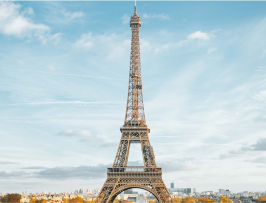 Eiffel tower in Paris, France