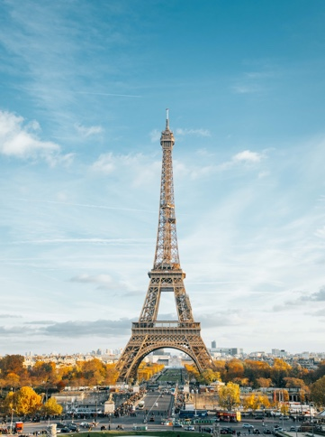 Eiffel tower in Paris, France