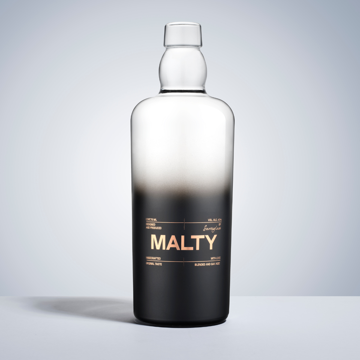 MALTY, matt gradient coating and hot stamping  | Saverglass©