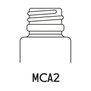 MCA2 screw finish Technical drawing of the screw finish for a bottle, MCA2 model.