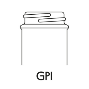 GPI screw finish Technical drawing of the GPI standard screw finish