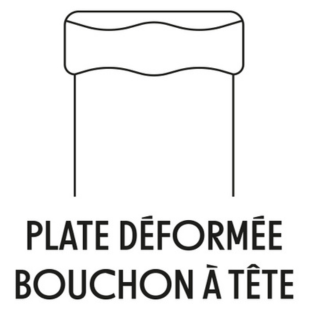 Schéma de la bague 'Plate Déformée', conçue pour un bouchon à tête