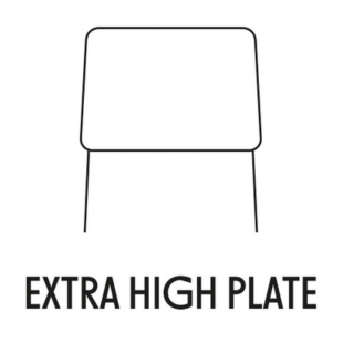 Extra High Plate finish Technical drawing of the bottle finish, Extra High Plate model.