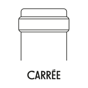 Schéma de la bague de bouteille de vin de type Carrée.