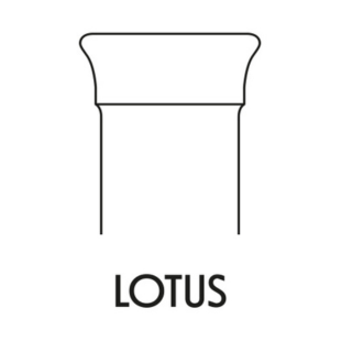 Lotus finish Diagram of a Lotus type wine bottle finish.