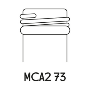 MCA2 73 finish Diagram of an MCA2 73 screw cap bottle finish